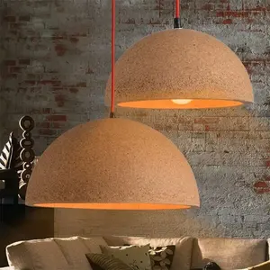 Wholesale Environmental Cork Shade Material Ceiling Table Lampshade Parts Kit