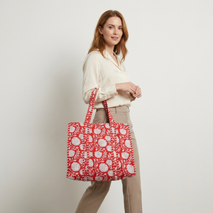 Elevate Your Style Everyday Fashion Floral Printed 100% Cotton Beach Tote <b>Bag</b> Carry Your Personality Shopping Rajasthan <b>Crafted</b> - Product Image 1