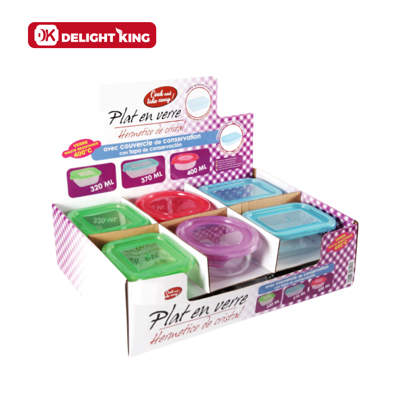 Оптовая продажа, контейнер для детского питания из боросиликатного стекла с крышкой/набор мини-стеклянных пищевых контейнеров