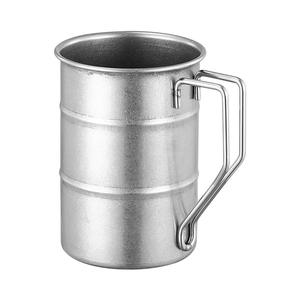 RVS drinkgerei retro oude koffie waterbeker industriële stijl olievat mok outdoor camping picknick biermok - Product Image 2