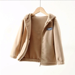 Automne nouveau Style coréen automne et hiver <span class=keywords><strong>sweat</strong></span> à glissière pour enfants vêtements pour garçons Plus veste polaire en velours - Product Image 3