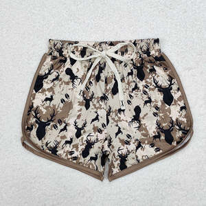 High Quality Western <strong>Shorts</strong> Brown <strong>Khaki</strong> Camo Print Wholesale Adult <strong>Women</strong> <strong>Shorts</strong> Bottoms Boutique Low Price Ready To Ship No Moq - Product Image 4
