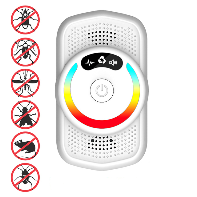 High Quality 3Light 120㎡ Pest Repeller 360° 3 Frequency Ultrasonic Physical Repellent Insect Mosquito Rat Mouse Repeller Machine