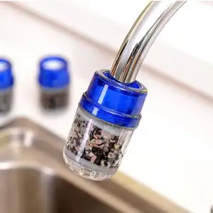 Mini ev taşınabilir aktif karbon banyo lavabo mutfak turmalin musluk su filtreleri musluk ile Mini musluk filtresi