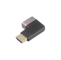 Définition de haute qualité 8K 2.1 prise mâle à femelle adaptateur prise en charge à Angle droit bande passante 48Gbps de l'usine de câbles dorés