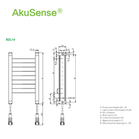 Barrière de sécurité infrarouge Akusense série BZL, étanche IP65, pour extérieur, capteur de sécurité industriel, portée de détection 0,3-3m
