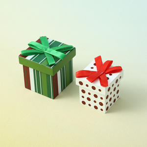 Haute qualité Dollhouse1:12 Mini plastique bricolage jouet 1:12 échelle noël cadeau boîte décoration boîte accessoires modèle jouets - Product Image 2