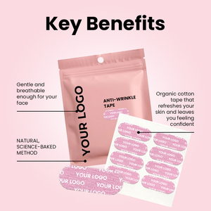 Nastro facciale senza lattice per le rughe nastri traspiranti per aiutare a rimuovere le rughe e sollevare il tuo nastro facciale personalizzato - Product Image 3