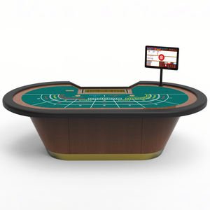 Customized Wooden High Class Professional Oval Luxury Antique Gambling Gaming Baccarat Poker Card <strong>Table</strong> Casino For Sale - Product Image 1