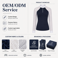 Chemise d'équitation OEM ODM professionnelle personnalisée en dentelle élégante, couche de base en maille pour la performance et la compétition