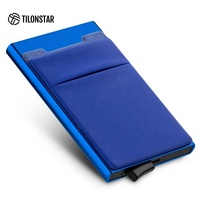 TILONSTAR TVC106 Hadiah Unik Pria Dompet Kartu Kredit RFID Billeteras Para Hombre Tempat Kartu Aluminium Pop Up
