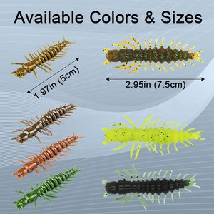 Leurres <span class=keywords><strong>de</strong></span> pêche Eupheng 2"/3" Hellgrammite, super réalistes, en plastique souple, pour jigging et drop shot, pack <span class=keywords><strong>de</strong></span> 20/12. - Product Image 2