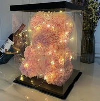 Hadiah ulang tahun pacar perempuan, bunga abadi romantis busa mawar hadiah Hari Valentine untuk saudara perempuan Qixi