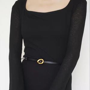 Nuevo Cinturón Delgado para <span class=keywords><strong>Mujer</strong></span>, Ajustable, Simple, Versátil, Retro, con Hebilla de Aleación - Product Image 4