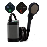 Kit de douche portable pour le camping en plein air Pompe de douche rechargeable USB 6000mAh Modes de pulvérisation multiples avec outil de camping filtré