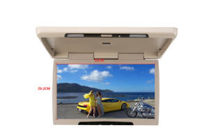 Système de divertissement automobile 24 pouces avec moniteur pliable USB à fixation au plafond et sortie audio stéréo pour fourgon, bus, <span class=keywords><strong>camping</strong></span>-<span class=keywords><strong>car</strong></span> et autocar - Product Image 2