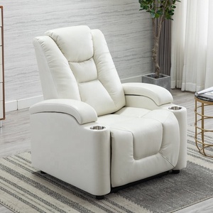 Poltrona Reclinabile Elettrica in Vera Pelle JKY per <span class=keywords><strong>Home</strong></span> Theater e Cinema con Tavolino e Portabicchieri - Product Image 6