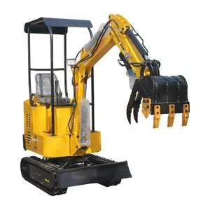 E.P Multifunctional Construction Equipment Long Boom And Arm Hydraulic Thumb Portable 1Ton Compact Digging Machine