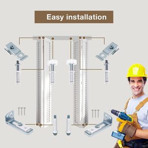 Accessoires de porte pliante, pièces de connexion multi-portes, poulies supérieures en acier au carbone, axes pivotants, bi-partition, gain de place - Product Image 5