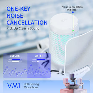 FEELWORLD VM1 USB bras support Usb filaire micro bureau réglable avec lumière rgb microphones de jeu microphone Led pour <span class=keywords><strong>pc</strong></span> - Product Image 5