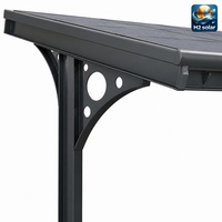 H2 Solar Auvent de toit cantilever latéral sans piliers centraux, étanche, avec ballast, pour espaces ouverts