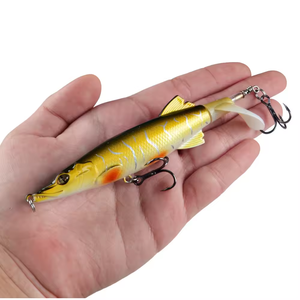 130mm 16g Popper hélice Topwater leurre <span class=keywords><strong>de</strong></span> pêche appât artificiel dur Crocodile Wobblers queue rotative matériel <span class=keywords><strong>de</strong></span> pêche - Product Image 6