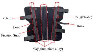 Penopang lutut ortopedi aluminium, penyangga penstabil kaki imobilisasi untuk terapi fisik - Product Image 6