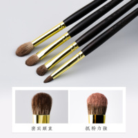 Ensemble de pinceaux de maquillage pour les yeux en ébène de luxe Offre Spéciale en ébène, outils de maquillage à manche en bois massif pour femmes, outils professionnels