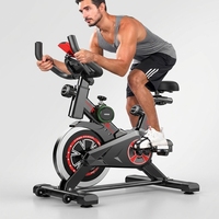 Vélo de spinning à résistance par friction avec moniteur Bluetooth, transmission par courroie, volant d'inertie léger pour usage domestique et commercial