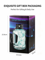 Bouteille Générateur d'Eau Hydrogénée Grande Capacité 1500ml avec Sangle Portable pour Entraînement et Camping