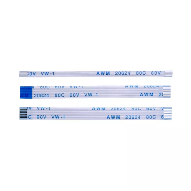 Customized High-Quality FPC Cable 80C 60V Pitch 0.5/1.0 mm Spacing 4/5/6/7/8/9 Pin Flat Flexible Cable