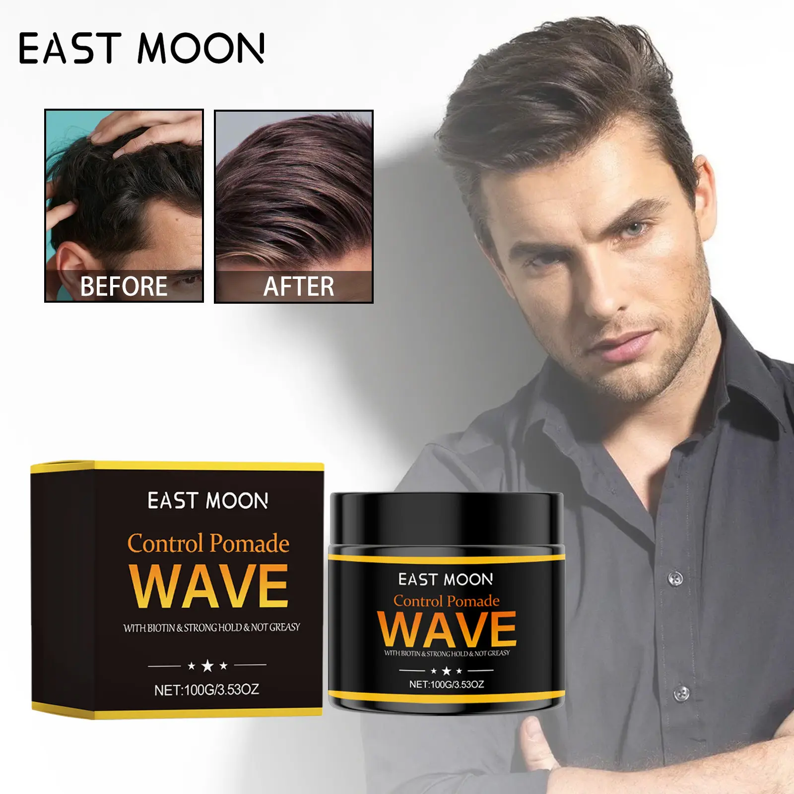 Hete Verkopende Haarwax Haarstylingproducten Voor Mannen, Alleen Niet-Vette Supersterke Styling Haarpasta Voor Mannen