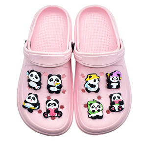Breloques de chaussures mignonnes en forme de panda personnalisées, avec motifs de panda mangeant et dormant, <span class=keywords><strong>Jibbitz</strong></span> personnalisés pour accessoires de sabots - Product Image 2