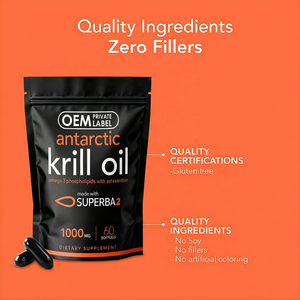 Huile de Krill de l'Antarctique OEM en gélules avec Oméga-<span class=keywords><strong>3</strong></span>, Phospholipides et Astaxanthine – Complément pour le Système Immunitaire et la Santé Cérébrale - Product Image 3