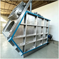 Ligne d'extrusion d'aluminium mobile 3-5T à double alimentation gaz/huile, contrôlée par PLC, avec pompe, pour le recyclage des déchets et la coulée