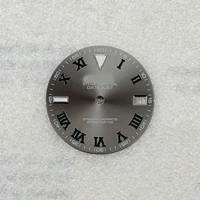 Nouveau cadran romain vert de 28,5 mm, index à 9 heures, luminescence bleu glacé, pièce de modification de montre, compatible avec le mouvement NH35