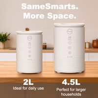Composteur intelligent de déchets alimentaires 4,5 L avec couvercle en verre transparent, désodorisation UVA, pour comptoir intérieur, OEM ODM