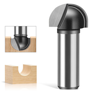 YUFU Fraise à rainurer à fond rond de 12 mm (1/2 pouce) à 2 dents pour la découpe de rainures de colonnes cannelées - Product Image 1