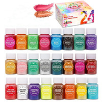 Belles poudres de Mica de 24 couleurs pour l'art des ongles, bricolage de Pigments de perles faits à la main
