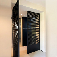 Portes d'entrée pivotantes en aluminium, portes intérieures pour maisons, portes en verre, cloisons de bureau, séparateurs de pièce, cadre étroit étanche
