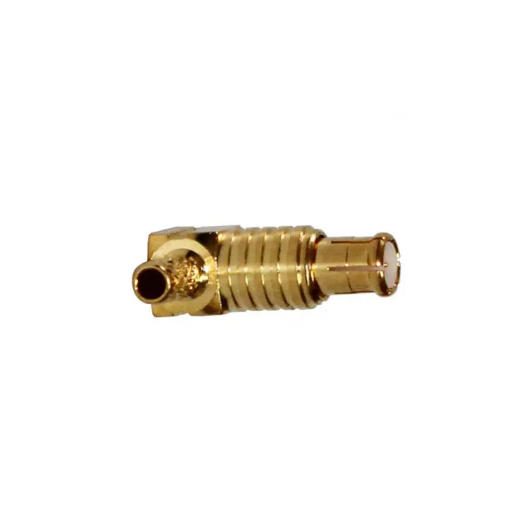 Conector de curva de ángulo recto de crimpado MCX de suministro del fabricante con cable RG174 y RG316