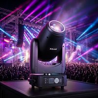 Projecteur LED 3-en-1 à tête mobile 300W avec zoom 4-35, faisceau, wash et motifs, lumière de scène DMX512 RDM, contrôle sonore, compatible Alexa