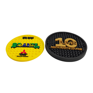Personalized PVC Silicone Drink Coaster <b>Round</b> Rubber Cup <b>Mat</b> Non Slip Heat Resistant <b>Table</b> Protector Pad for Home - Product Image 5