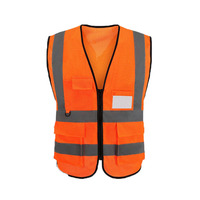 Veste de sécurité réfléchissante en gros, haute visibilité, gilet de travail d'avertissement pour la construction et la circulation routière