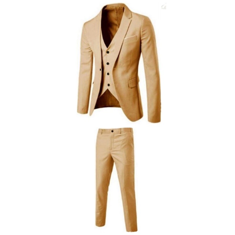 Gilet et pantalon de costume jaune