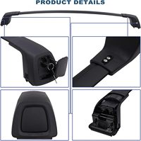 Barre transversale de cargaison noire en aluminium verrouillable Capacité de 100kg pour 2019-2025 pour Hyundai Palisade