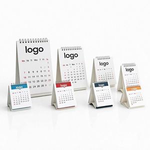 Hot Selling Logo 2026 Coil Binding Custom Size Monthly Daily Desk <b>Table</b> Calendar - Product Image 1