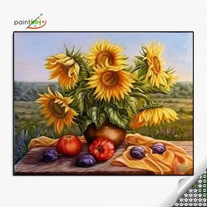 Peinture diamant colorée en tournesol, 40x50 cm, bricolage, belle perceuse ronde ou carrée, sans cadre, décoration de la maison - Product Image 3
