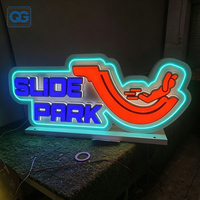 Enseigne lumineuse LED 3D en acrylique, enseigne néon lumineuse pour parc d'attractions, aire de jeux intérieure, centre de divertissement, affichage mural de marque