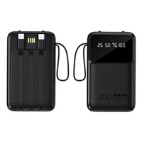 Banque d'alimentation de haute qualité 10000mah avec câble intégré et écran LED Produits à succès 2025 Banques d'alimentation 10000mah